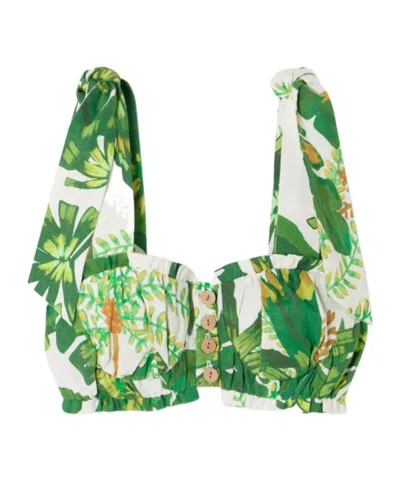 Farm Rio Sleeveless Tops In Green