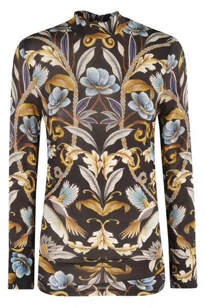 FARM RIO SNAKE GARDEN BLOUSE