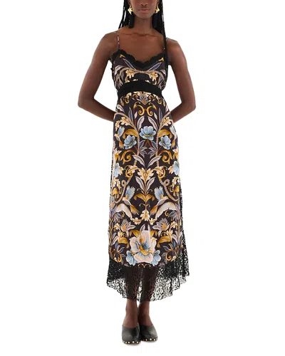 Farm Rio Snake Garden Midi Dress In Animal Print