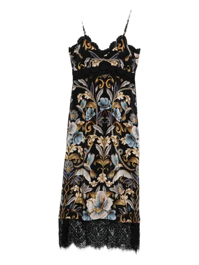 Farm Rio Snake Garden Midi Dress In Animal Print