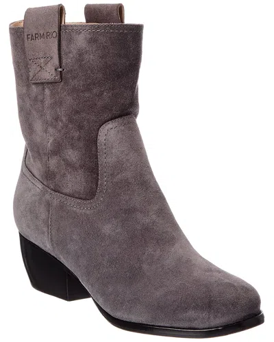 Farm Rio Soft Suede Leather Boot In Multi