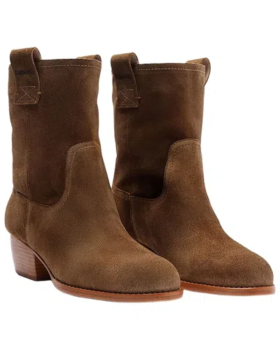 Farm Rio Soft Suede Leather Boot In Brown