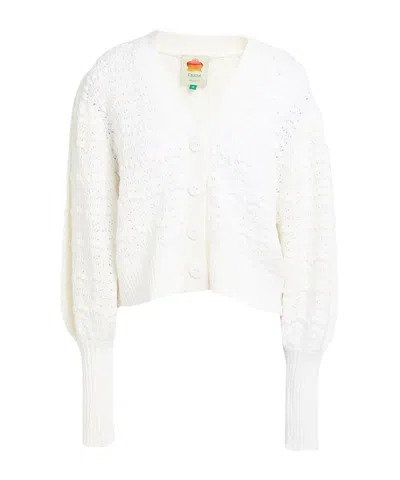 Farm Rio Solid Color Cardigans In White
