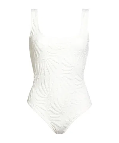 Farm Rio Solid-color Swimsuit In White