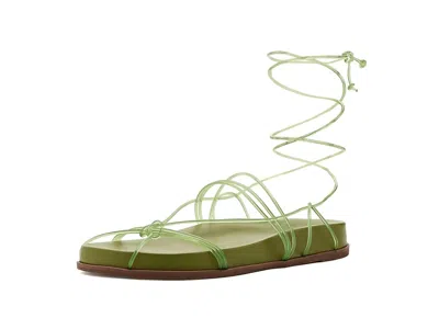 Farm Rio Spaghetti Jelly Anatomic Flats Women's Slippers Moss: 7.5 M In Green