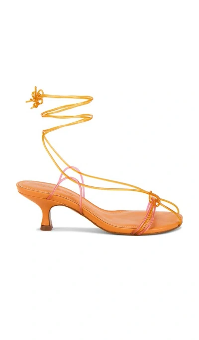 Farm Rio Spaghetti Jelly Kitten Heel In Orange
