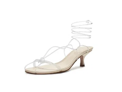Farm Rio Spaghetti Jelly Kitten Heels Women's Slippers Clear/ivory: 8.5 M In Transparent