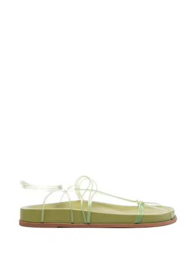 Farm Rio Strappy Spaghetti Jelly Sandals In Green