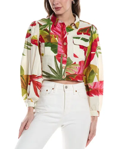 Farm Rio Spring Forest Shirt In Multi