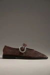 Farm Rio Chicory Coffee Square Toe Ballerina Flats Chicory Coffee In Brown
