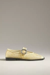 Farm Rio Square-toe Mesh Ballet Flats In Yellow