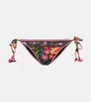 Farm Rio Stitched Garden Tapestry Bikini Bottoms In Multi