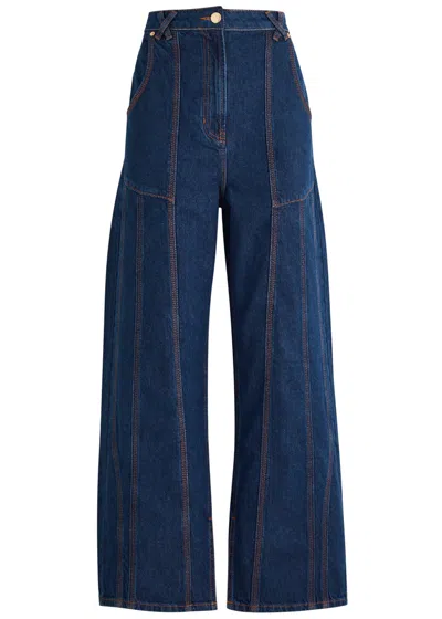 Farm Rio Straight-leg Jeans In Denim