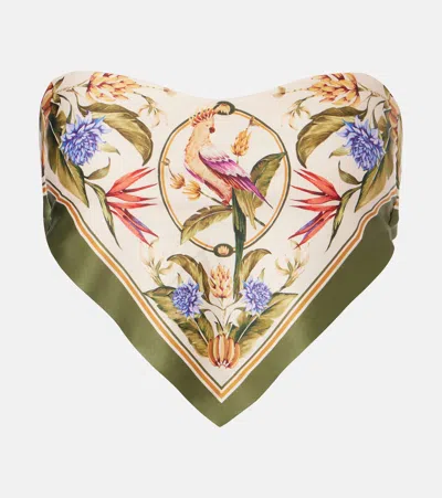 Farm Rio Strilitiza Printed Bandeau Bikini Top In Multi