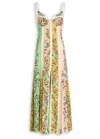 Farm Rio Striped Linen-blend Maxi Dress