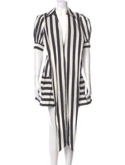 Pre-owned Farm Rio Striped Mini Dress In Multi