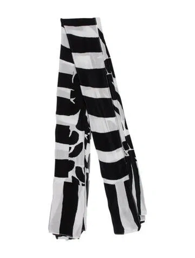 Pre-owned Farm Rio Striped Pareo In Black