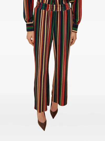 Farm Rio Striped Trousers In Multi