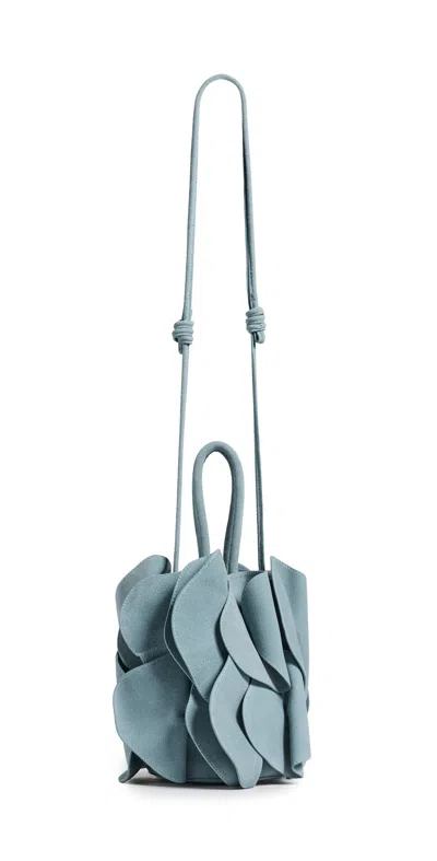 Farm Rio Suede Flower Handbag Blue