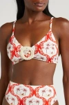 Farm Rio Summer Beach Triangle Bikini Top