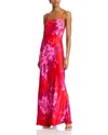 Farm Rio Summer Fruit Satin Maxi Slipdress In Summer Fruit
