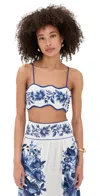 Farm Rio Summer Fruit Scarf Top Off White