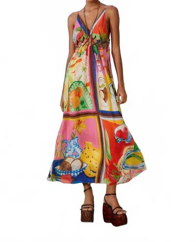 Farm Rio Summer Picnic Maxi Dress In Multi