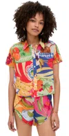 Farm Rio Summer Picnic Shirt Summer Picnic Multicolor In Multi