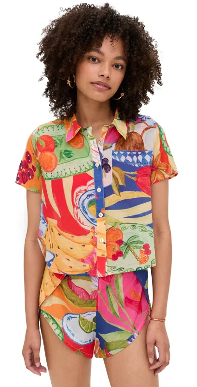 Farm Rio Summer Picnic Shirt Summer Picnic Multicolor