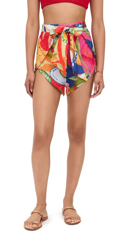 Farm Rio Summer Picnic Shorts Summer Picnic Multicolor