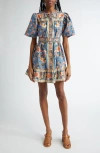Farm Rio Superbloom Tapestry Cotton Shirt Dress In Super Bloom Tapestry