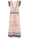 Farm Rio Superbloom Tapestry Cotton Dress In Neutrals