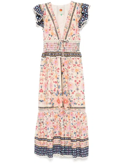 FARM RIO SUPERBLOOM MIDI DRESS