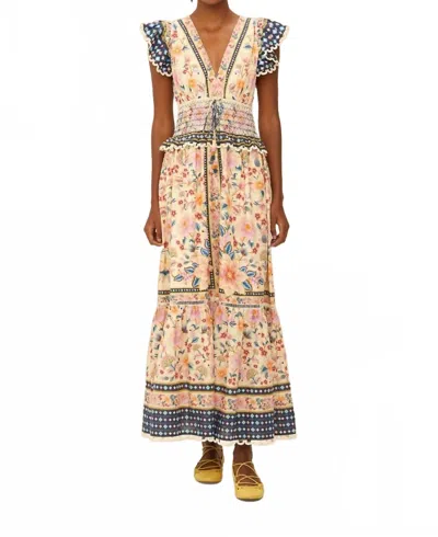 Farm Rio Superbloom Tapestry Maxi Dress In Cream In Multicolour