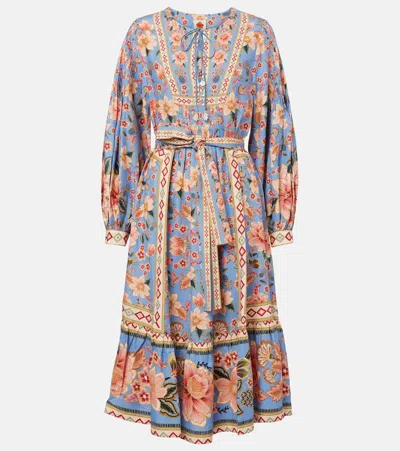 Farm Rio Superbloom Tapestry Printed Midi Dress In Multi