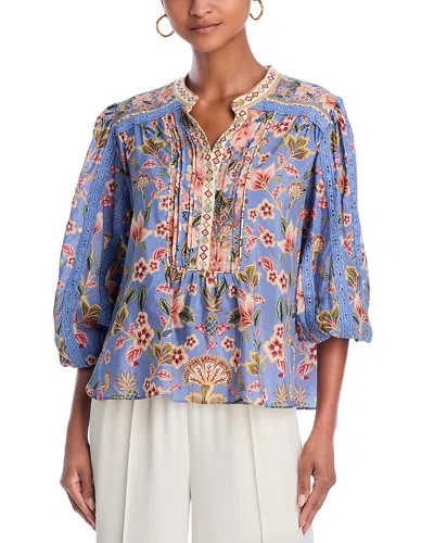 FARM RIO SUPERBLOOM TAPESTRY TOP
