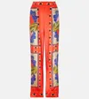 Farm Rio Surreal Scarf Sand Pajama Pants In Red