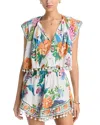 Farm Rio Sweet Bloom Tassel Pull-on Shorts In Off-white