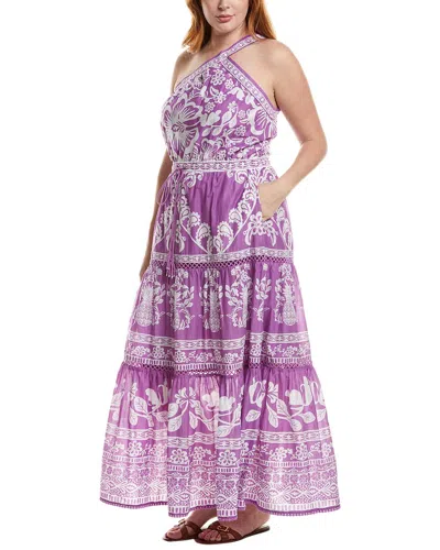 Farm Rio Sweet Garden Lilac Maxi Dress In Purple