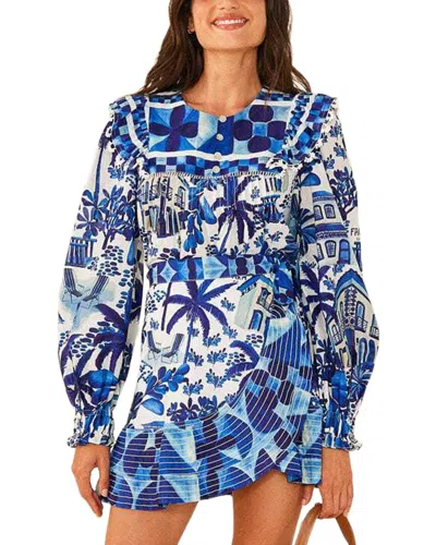 Farm Rio Sweet Rio Blouse In Blue