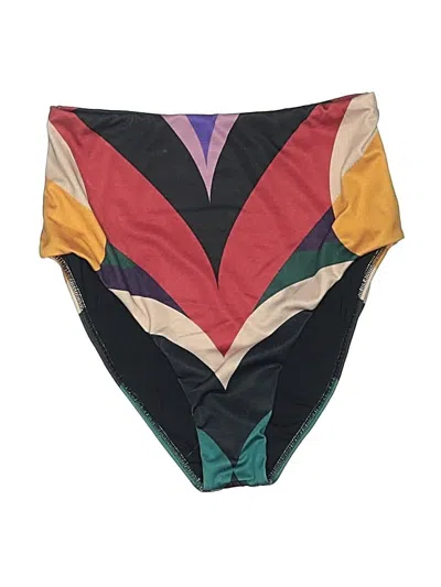 Pre-owned Farm Rio Swimsuit Bottoms In Burgundy