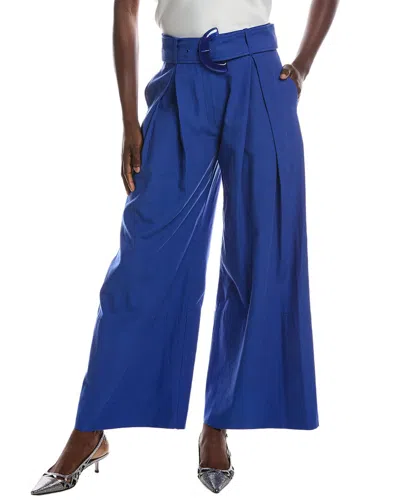 Farm Rio Tailored Bright Blue Colored Pants In Purple