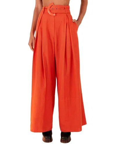 Farm Rio Tailored Orange Colored Pants
