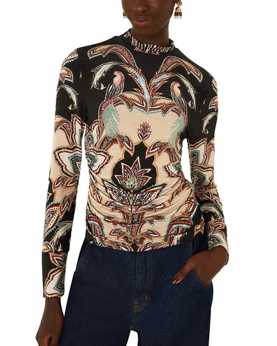 Farm Rio Tapestry Dream Jersey Blouse In Multi
