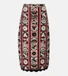 Farm Rio Tapestry Stripes Jacquard Midi Skirt In Multi
