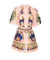 Farm Rio Dream Garden Pink Mini Dress With Belt
