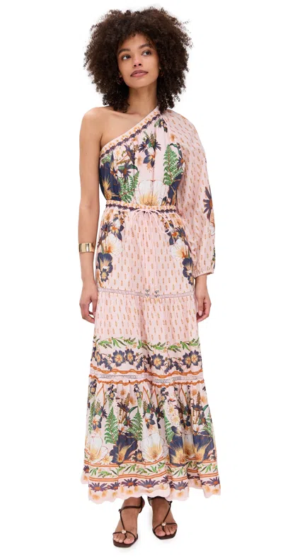 Farm Rio The Dream Garden Pink Maxi Dress The Dream Garden Pink