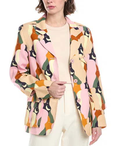 Farm Rio The Kiss Multicolor Cutout Blazer