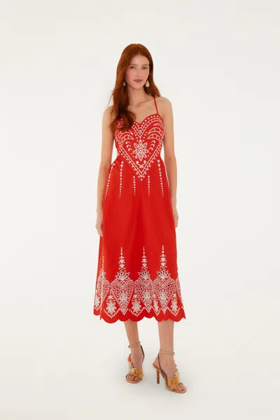 Farm Rio The Vicky Dress In Red