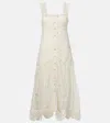 Farm Rio Tiered Guipure Lace Maxi Dress In White